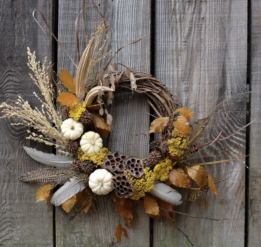 Harvest Wreath Workshop – October 24th, 10AM-12PM Harvest Wreath Workshop – October 24th, 10AM-12PM